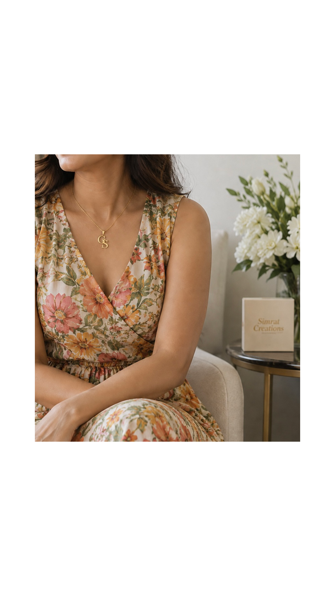 Personalized Double Initial Necklace – Gold Stainless Steel