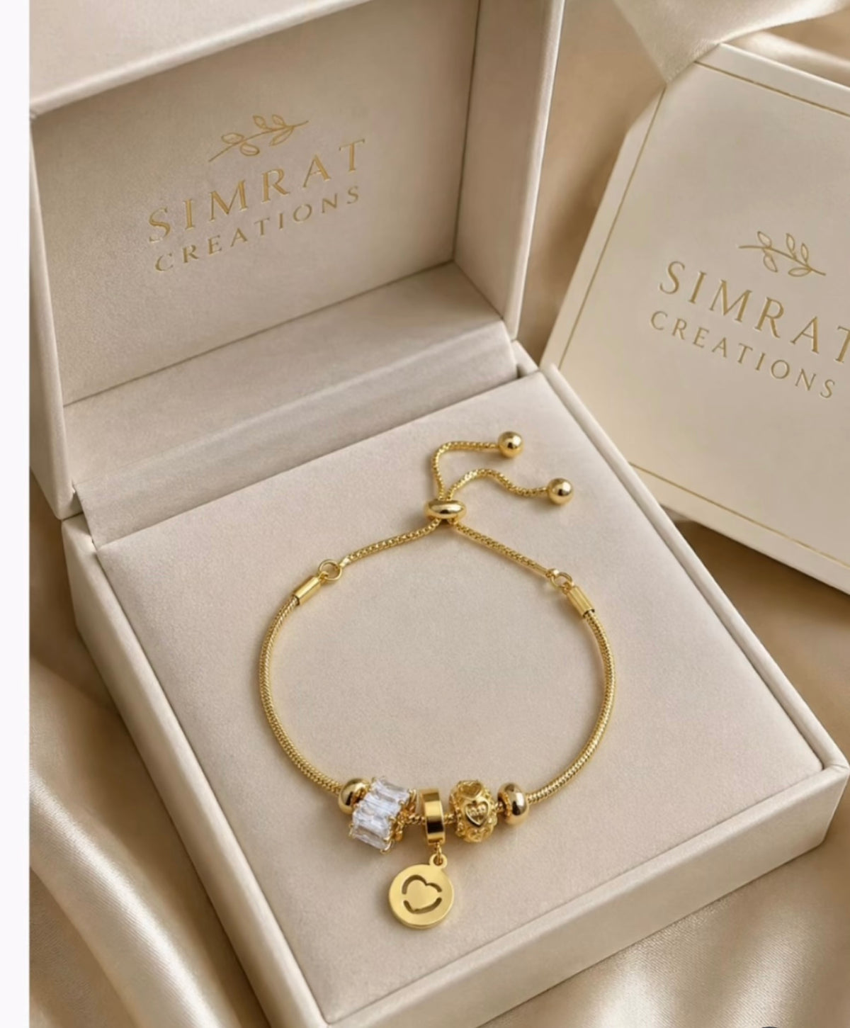 Crescent Moon Charm Bracelet
