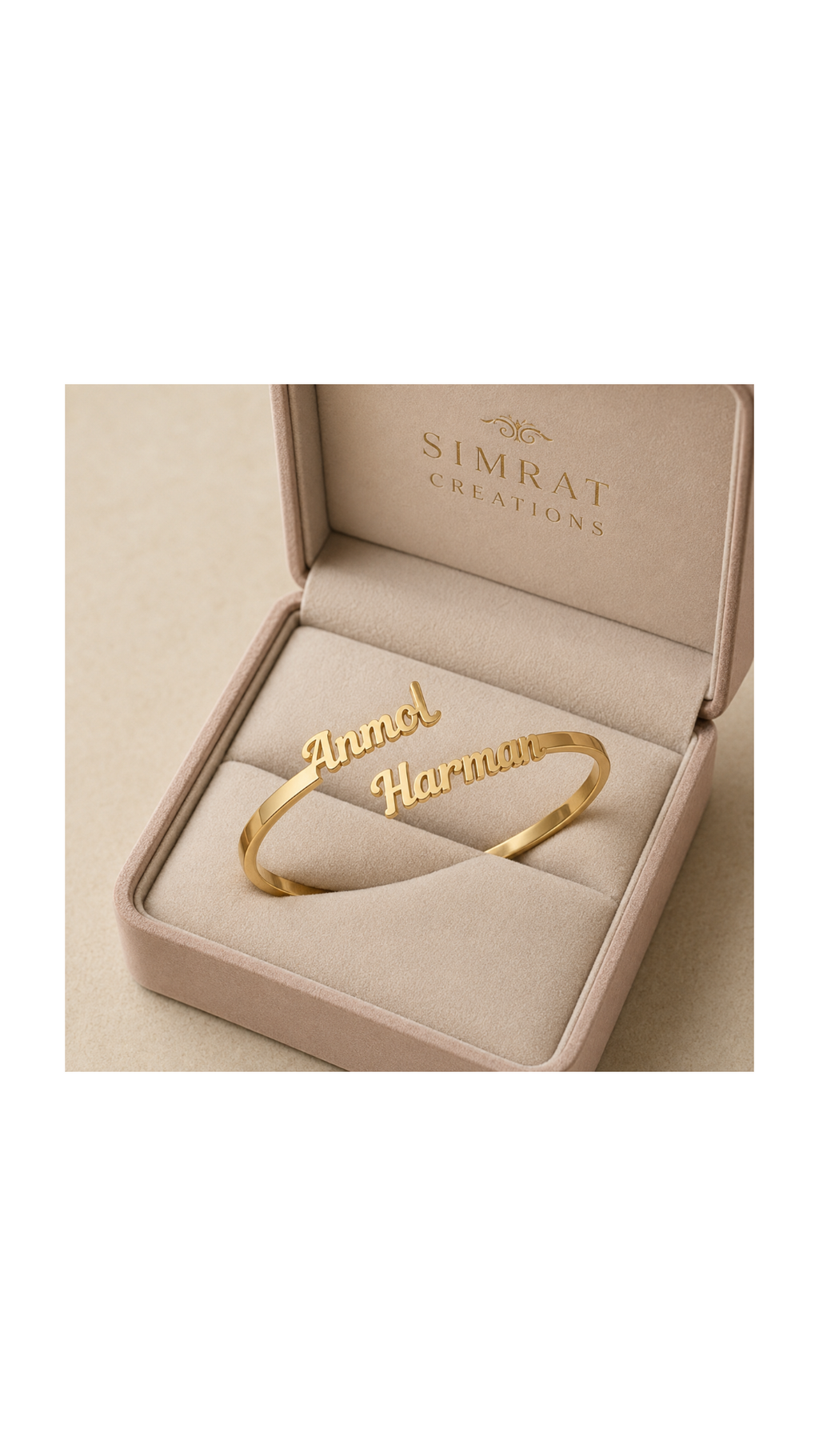 Personalized Two-Name Open Cuff Bracelet