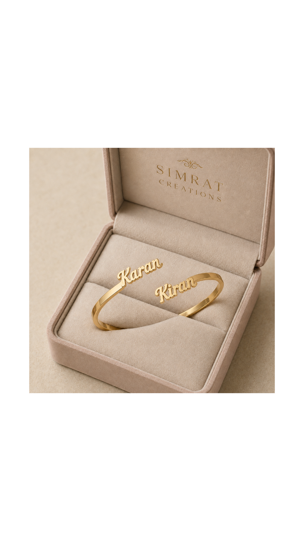 Personalized Two-Name Open Cuff Bracelet