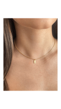 Personalized Gurmukhi Initial Tag Necklace