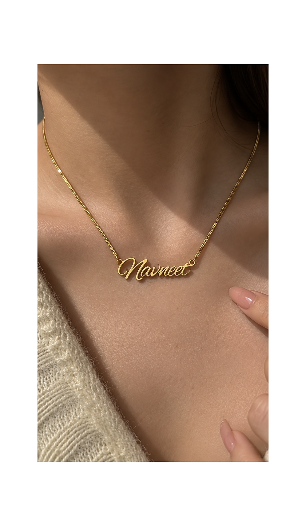 Snake Chain With Cursive Letters Of your Name