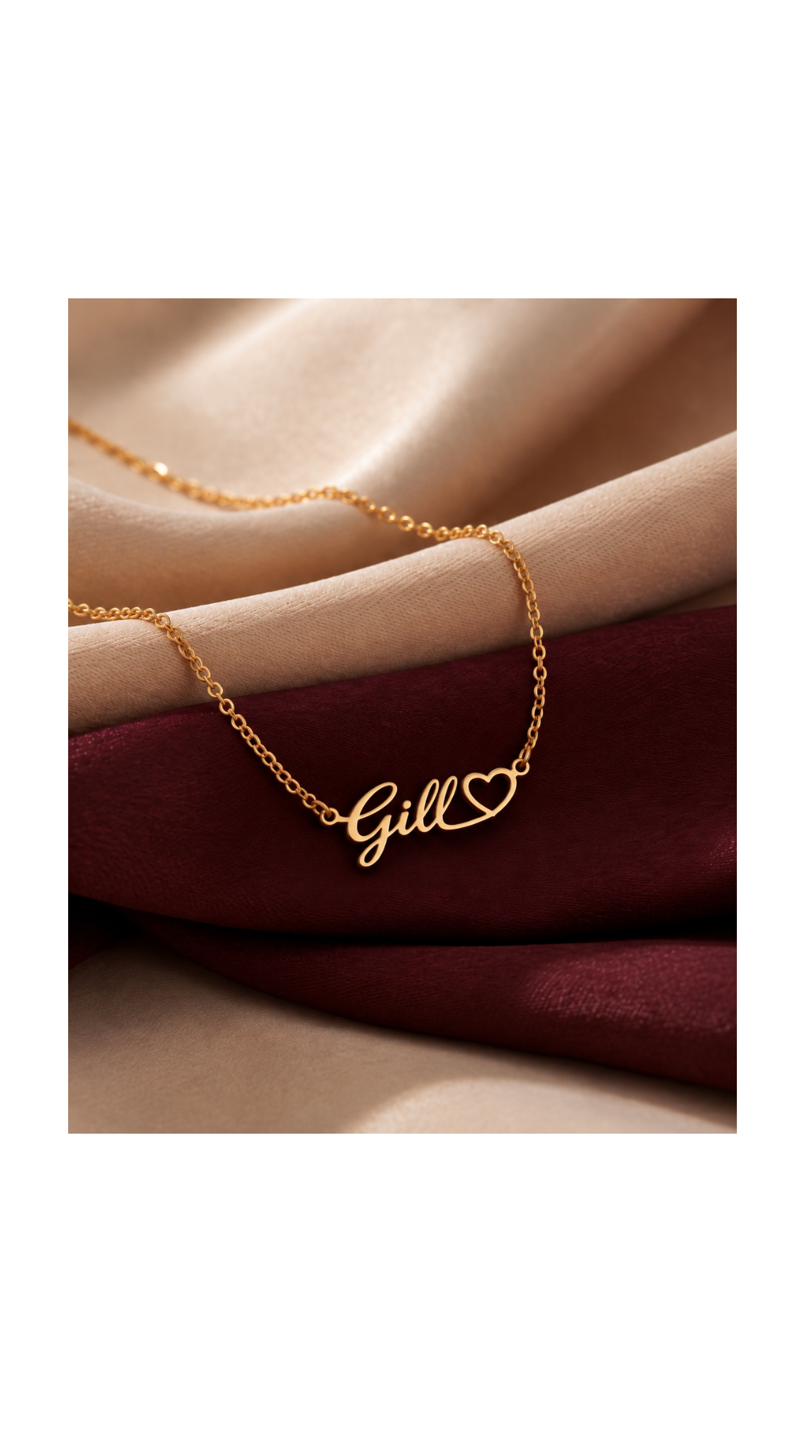 Personalized Name Necklace with Heart