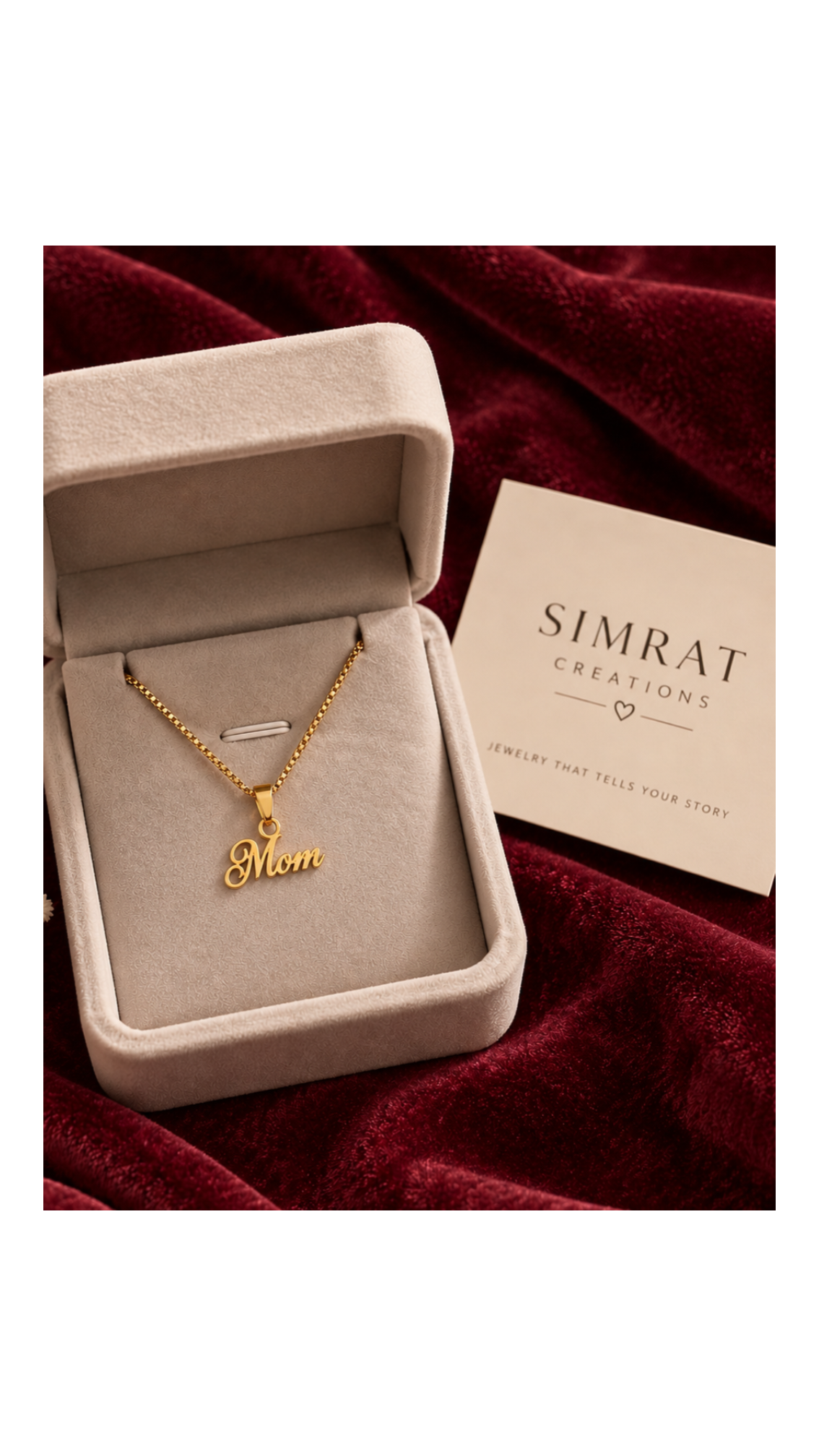 Custom Mom Name Necklace – Gold plated