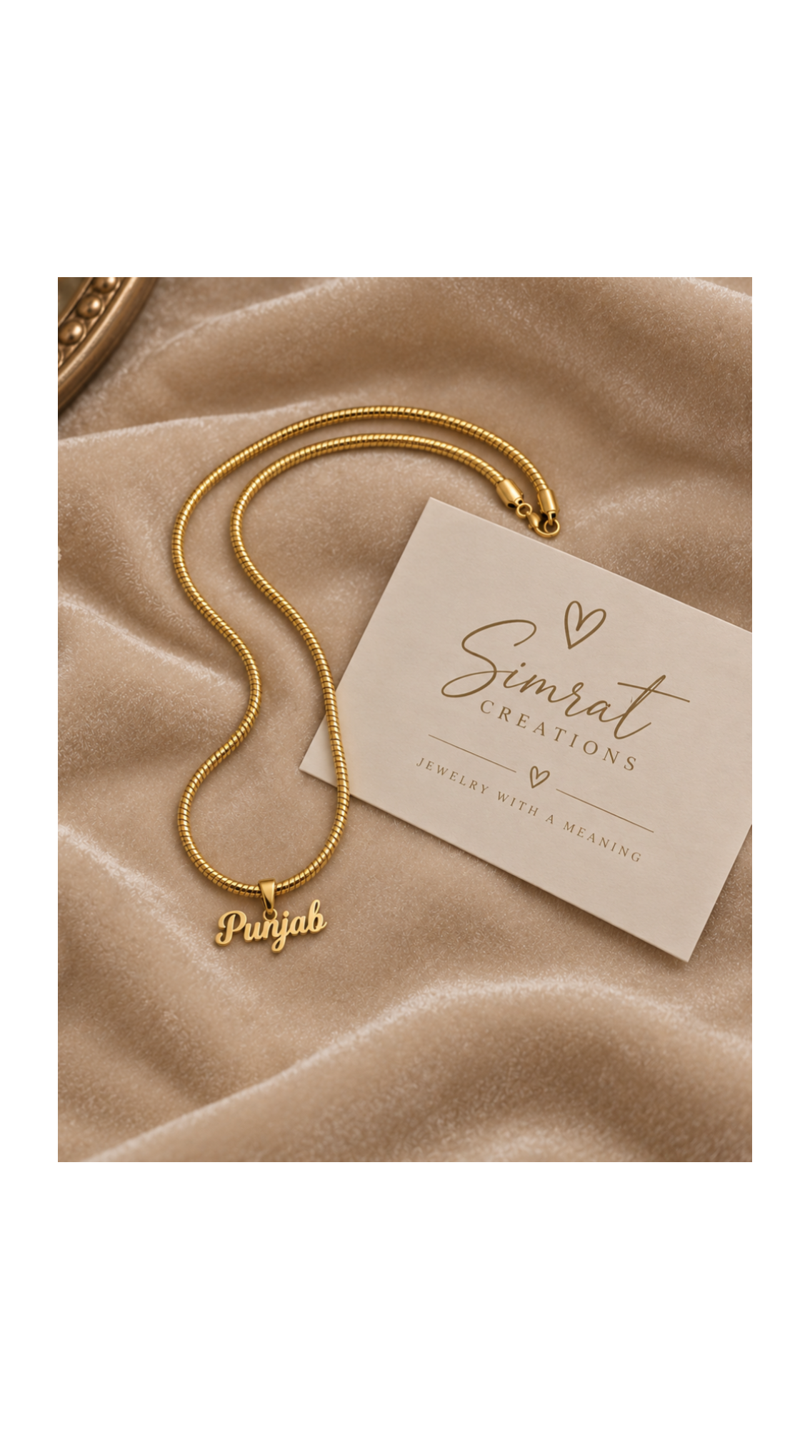 Punjab Pendant Snake Chain Necklace 💛