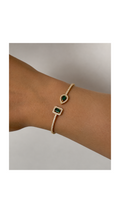 Emerald Duo Open Cuff Bracelet