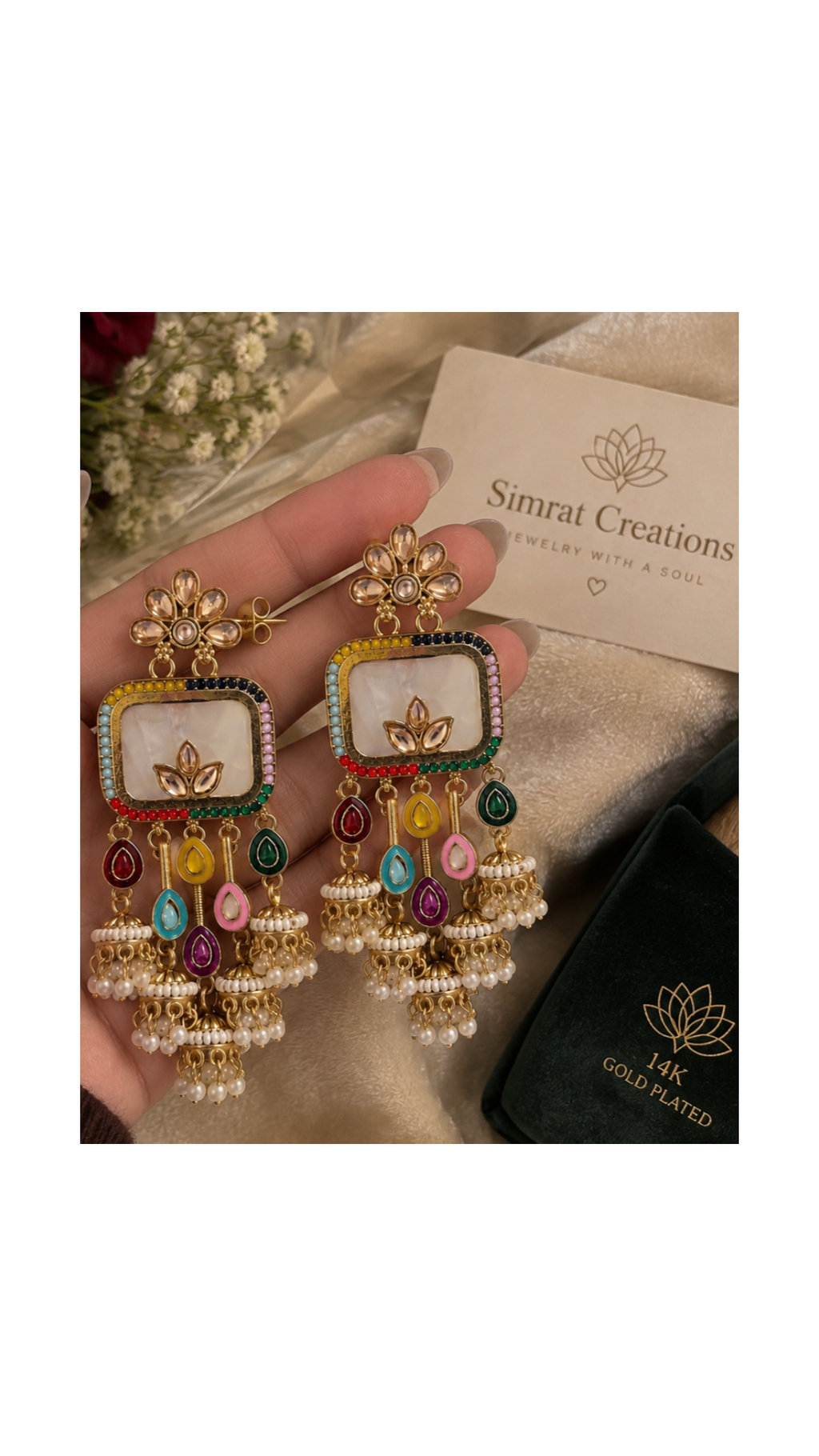 Multicolor Royal Jhumka Earrings