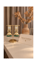 Emerald Green Kundan Jhumka Earrings