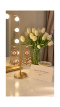 Champagne Kundan Chandelier Jhumka Earrings