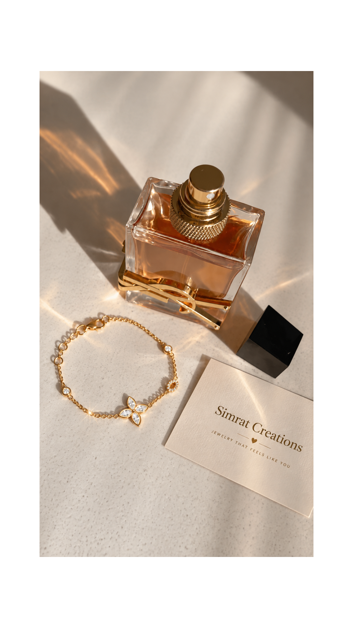 Crystal Clover Gold Bracelet