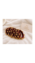 Maroon Velvet Bangle Set