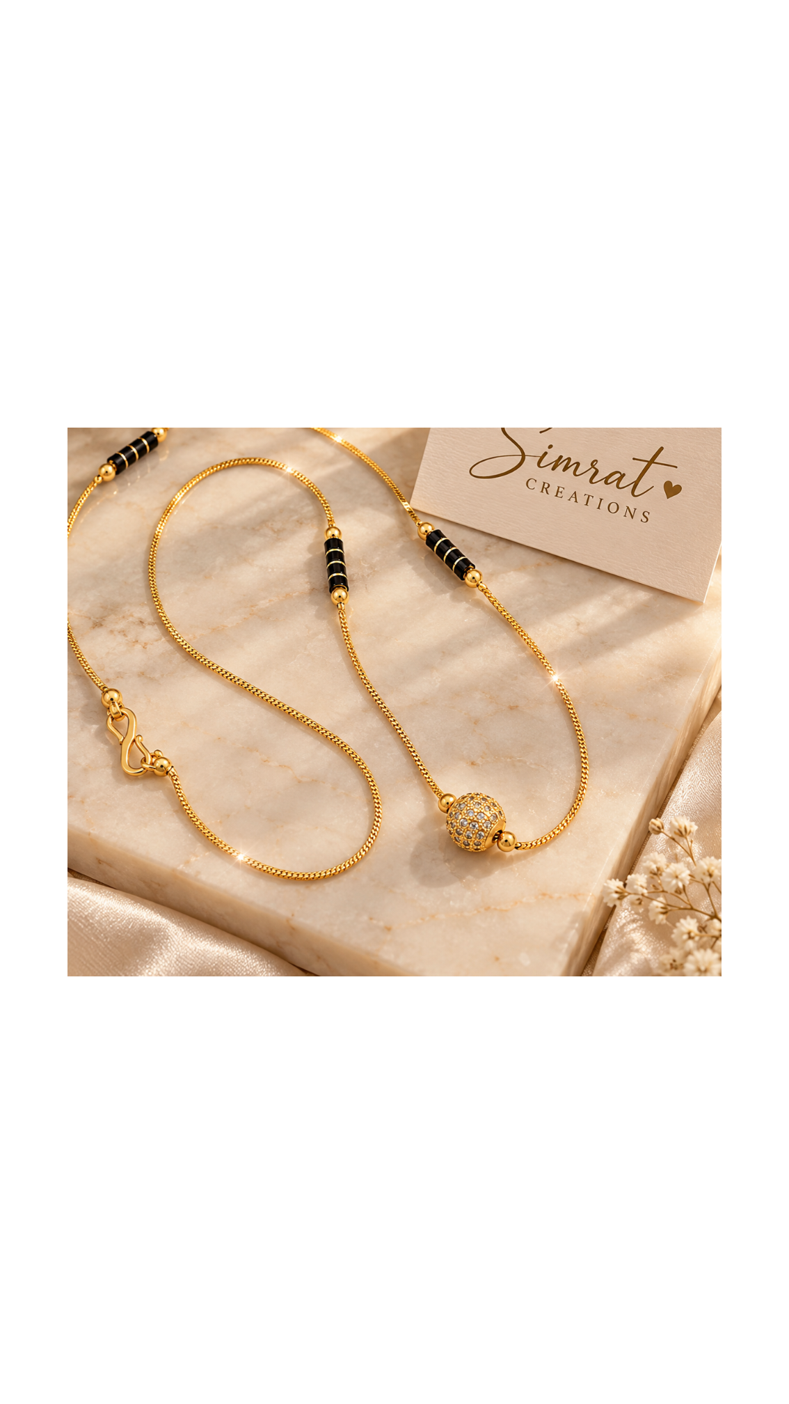 Black Bead Mangalsutra Necklace
